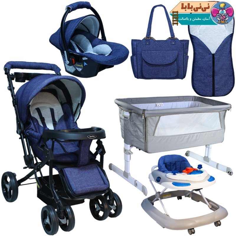 ست 6تکه کالسکه دلیجان طرح baby4life کد S204