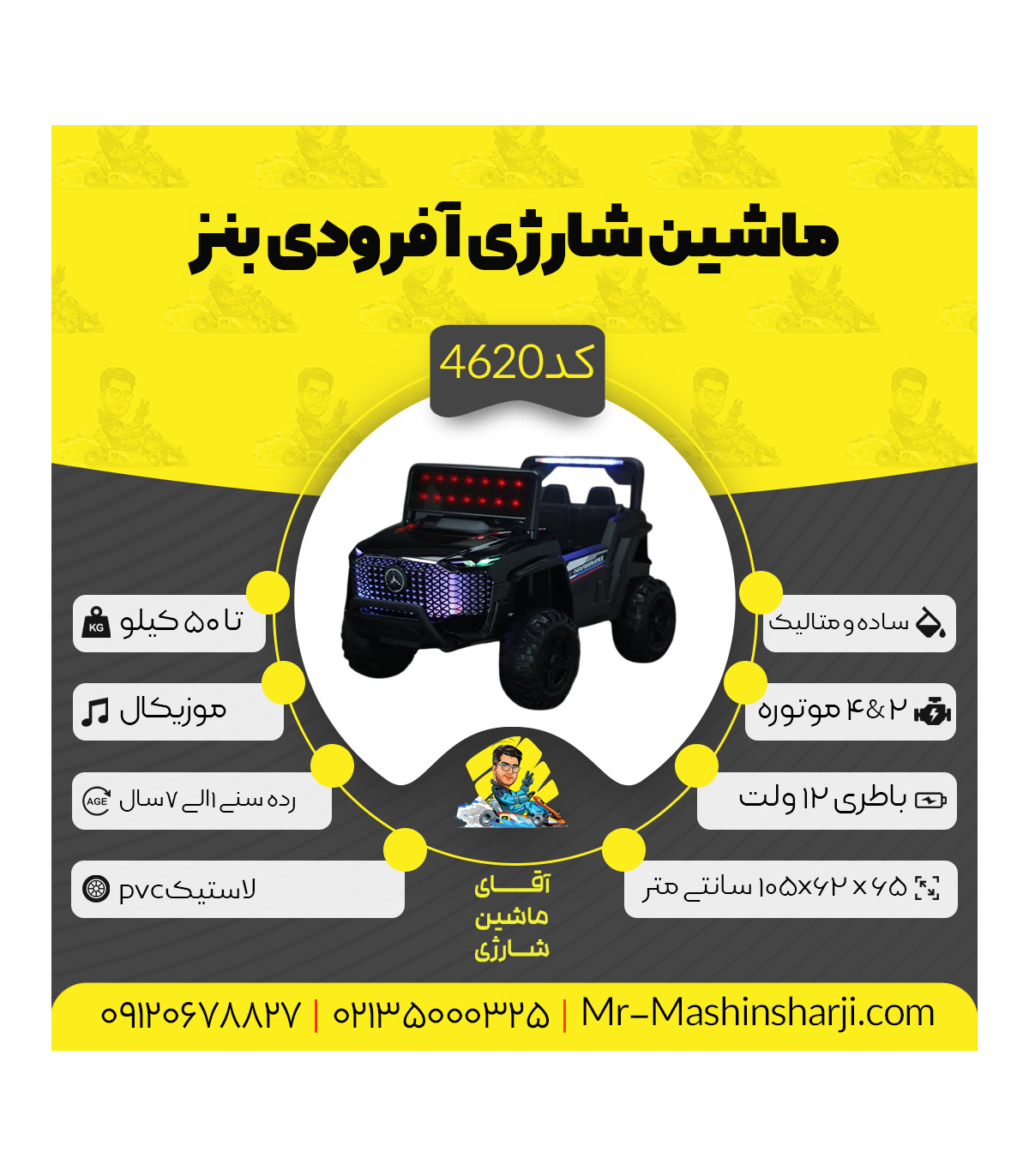 electric-rechargeable-car-for-children-offroad-benz-series-ztn-code-4620